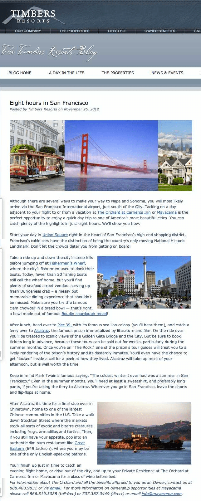 Eight hours in San Francisco - Timbers Resorts copy
