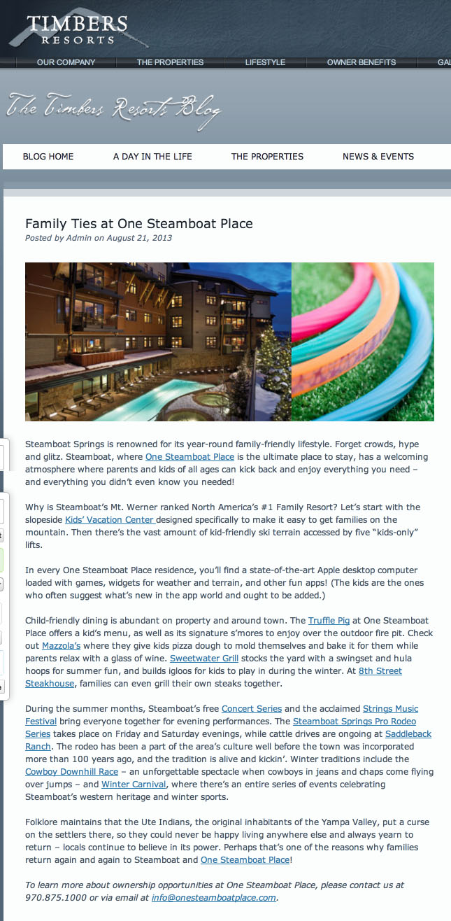 Family Ties at One Steamboat Place   Timbers Resorts copy