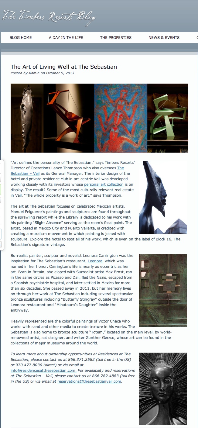 The Art of Living Well at The Sebastian   Timbers Resorts