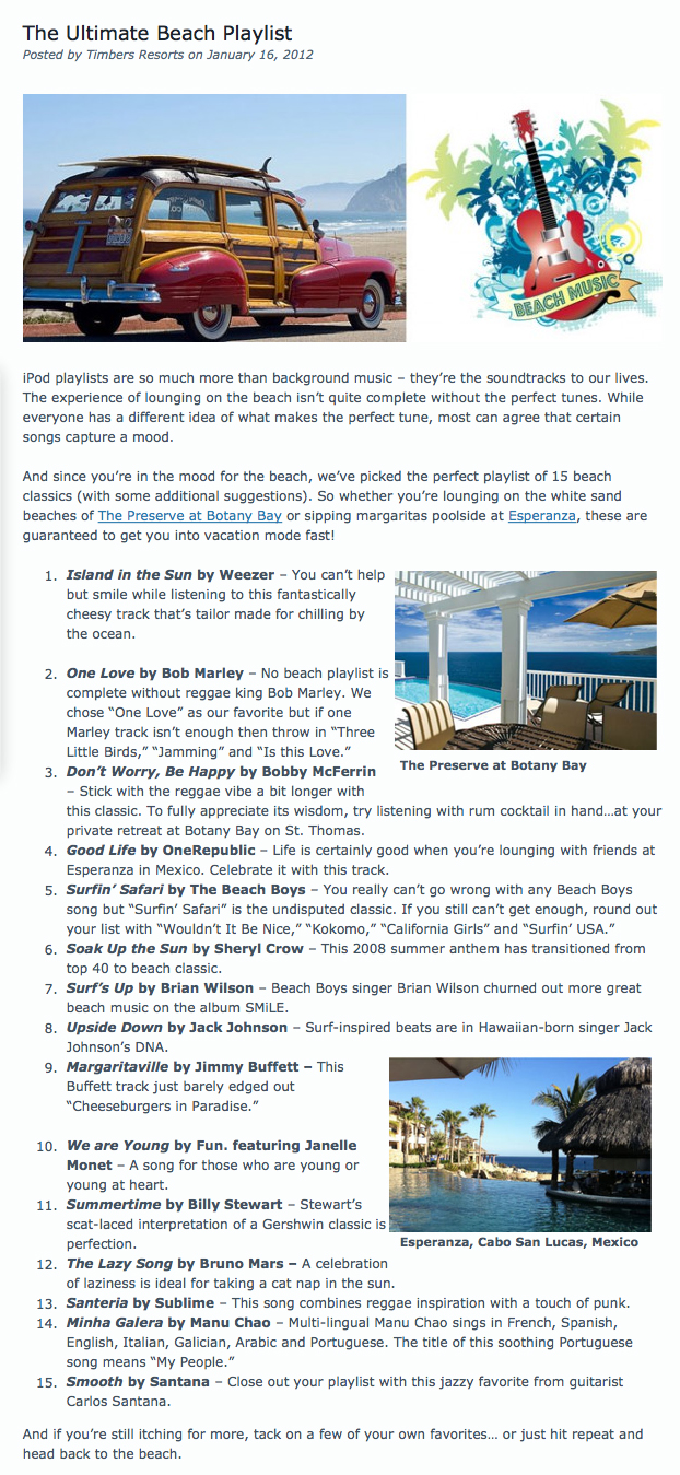The Ultimate Beach Playlist _ Timbers Resorts_1337874110088 copy