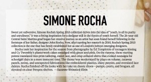 Simone Rocha text