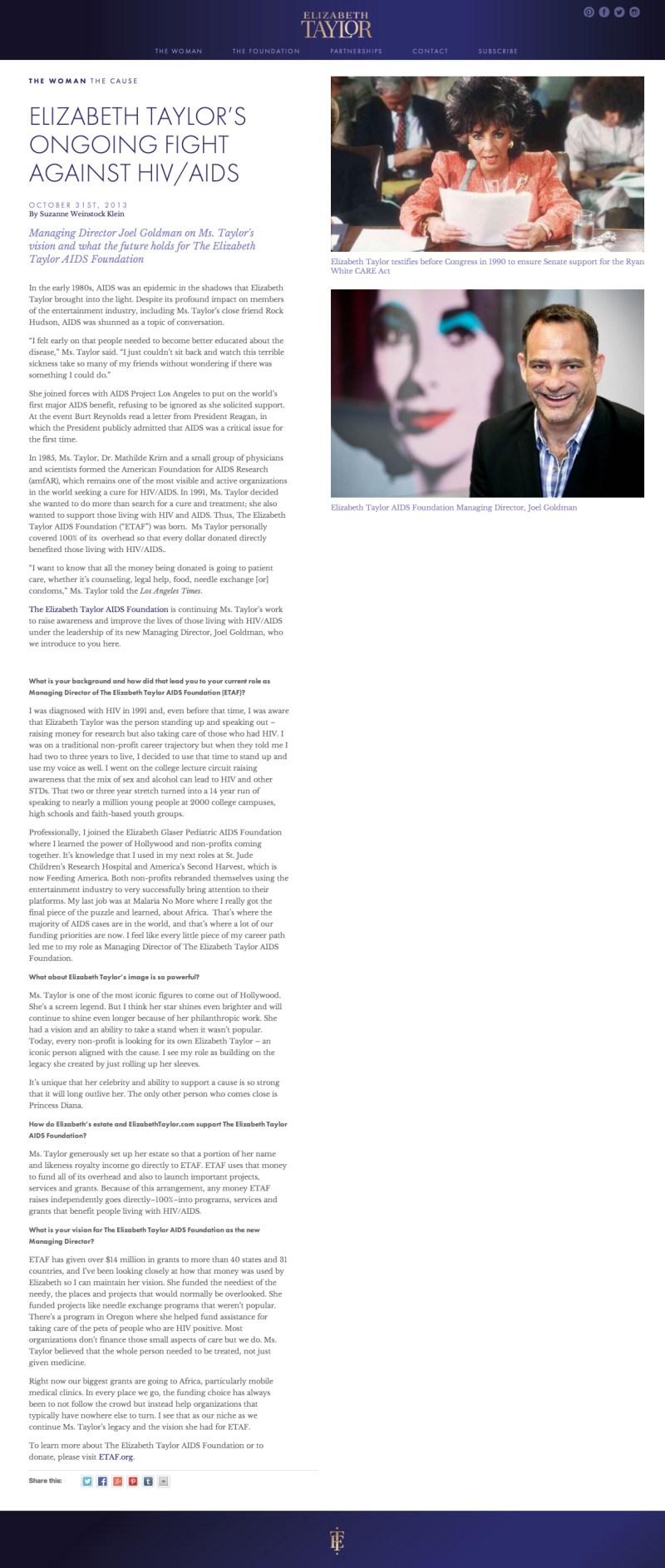 Elizabeth Taylor AIDS Foundation Continues Fight Against AIDS copy