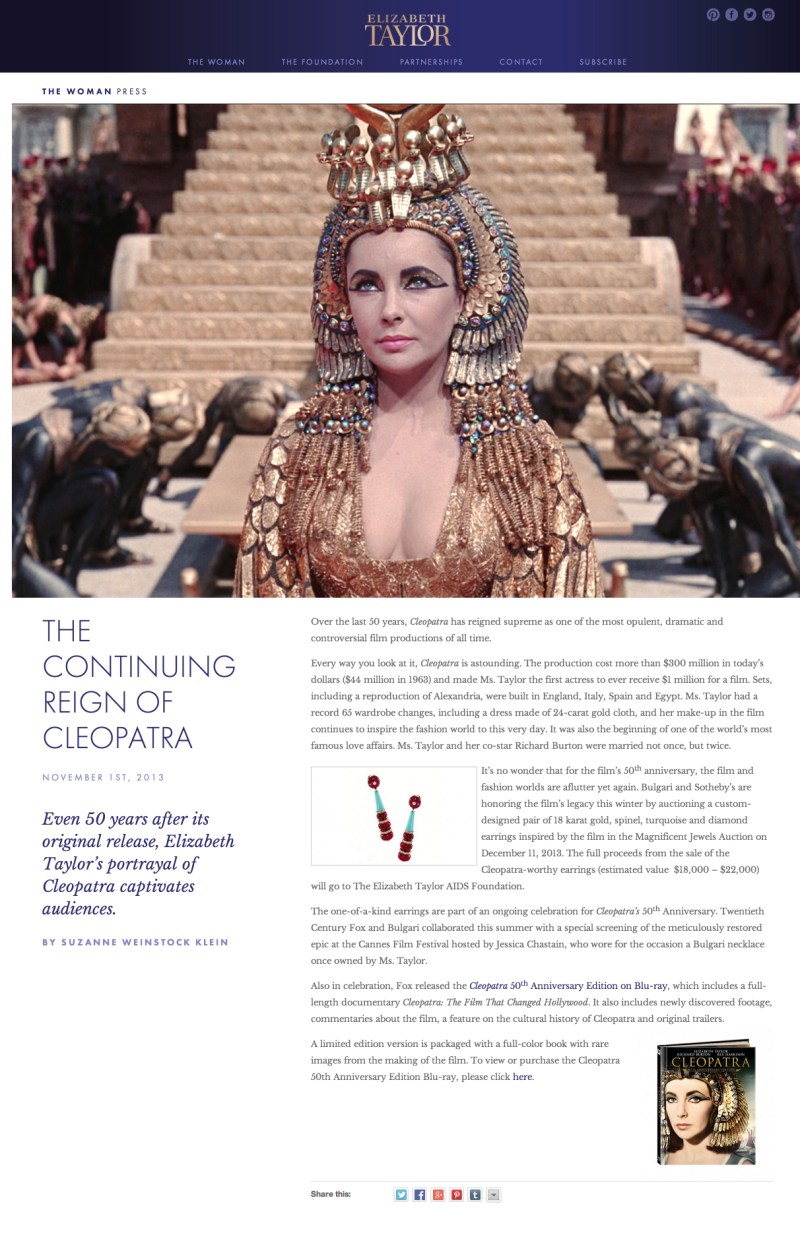The Continuing Reign of the Elizabeth Taylor Cleopatra copy