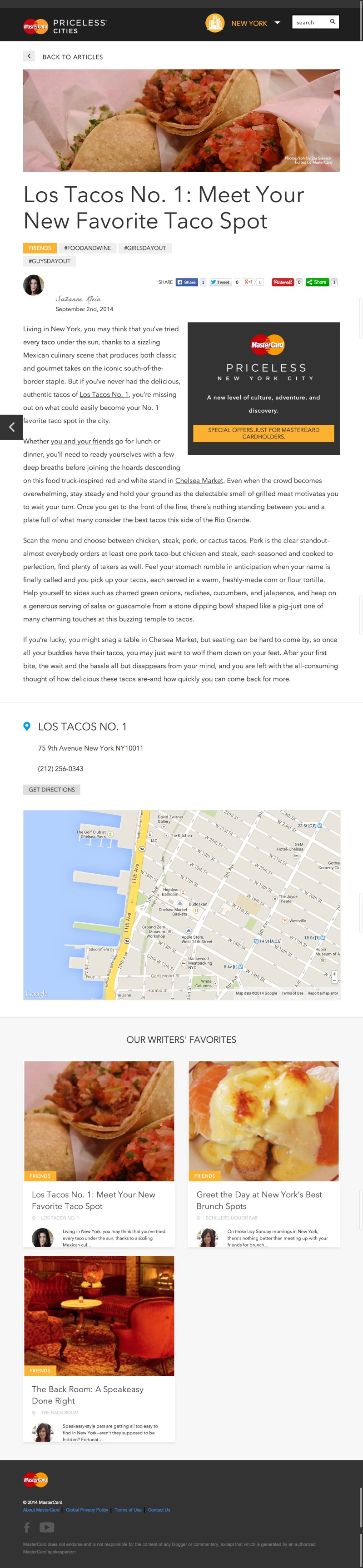 Los Tacos No. 1 Real Mexican Tacos at Chelsea Market